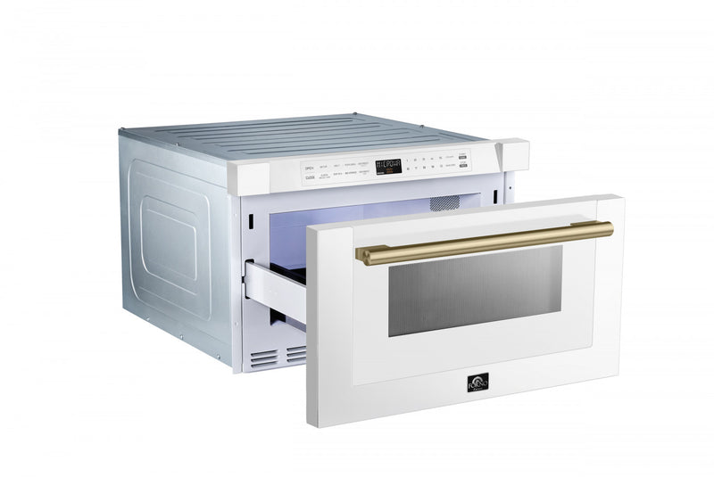 Tiroir-four a micro-ondes Espresso Capoliveri 24 po en blanc, 1,2 pi³ - FMWDR3000-24WHT