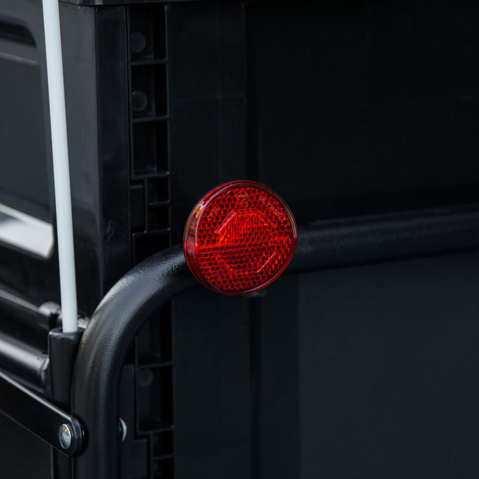 Aosom Remorque velo cargo avec boite de rangement amovible, noir