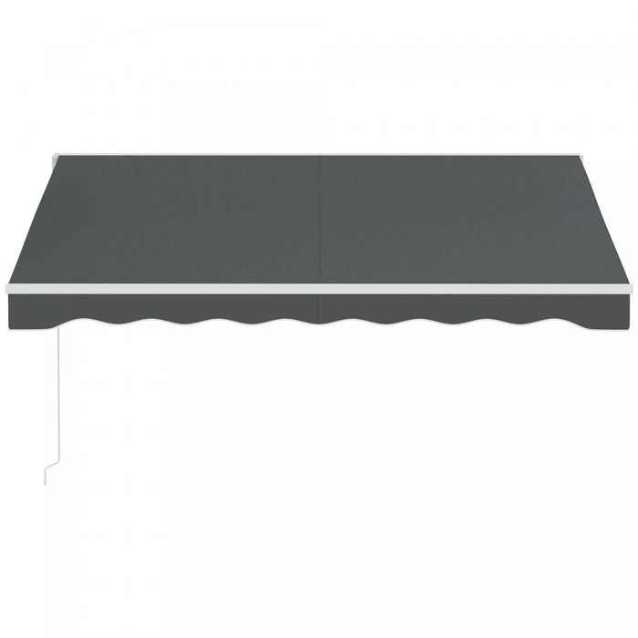 Outsunny Auvent Retractable Electrique 10' X 8' Avec Telecommande, Cafe