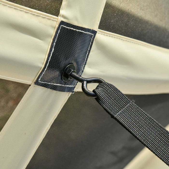 Outsunny Gazebo A Ecran Escamotable Tente De Camping Exterieure