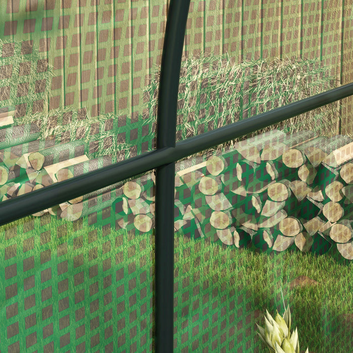 Outsunny Serre Tunnel Avec Porte Enroulable Et Fenetres, 6.6' X10' X6.6'.