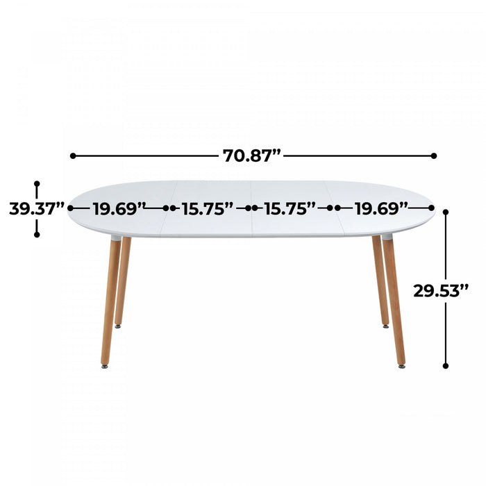 Table a manger ronde polyvalente Emma avec rallonge