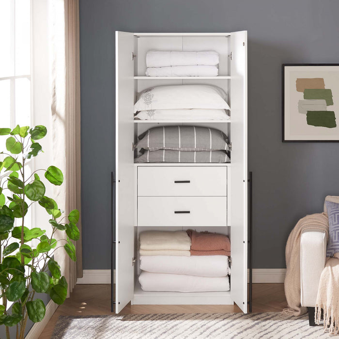 Armoire moderne Lee 32\" en blanc