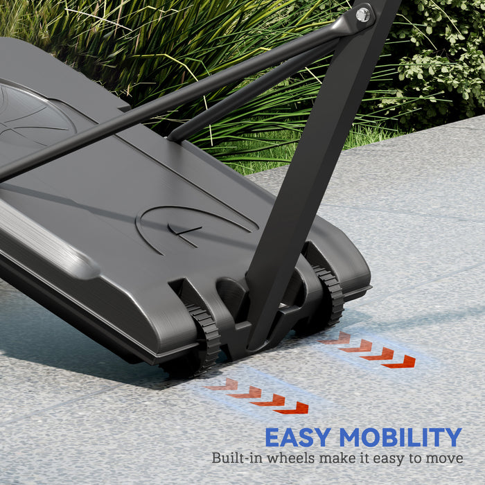 Soozier Panier de basket pour exterieur avec base lestee, noir