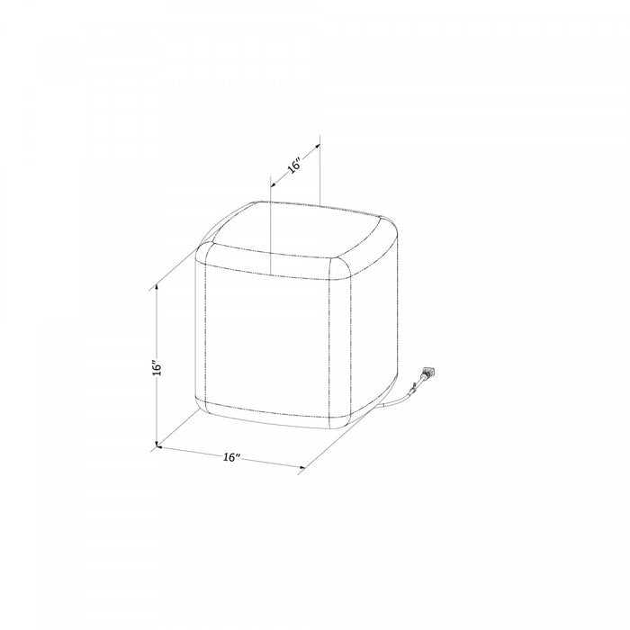 Dalya Table d’appoint lumineuse Blanc, de Meubles South Shore
