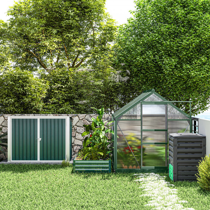 Outsunny Poubelle A Compost 120 Gallons, Grand Composteur Avec Gants