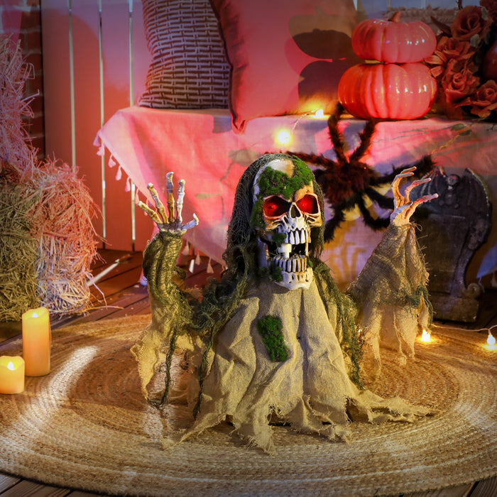 Outsunny Halloween Squelette Anime, Decorations Effrayantes D'halloween
