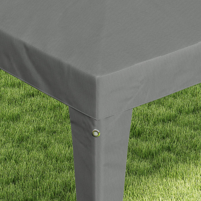 Outsunny Tente De Fete, Abri D'evenement Auvent De Belvedere Portable Gris