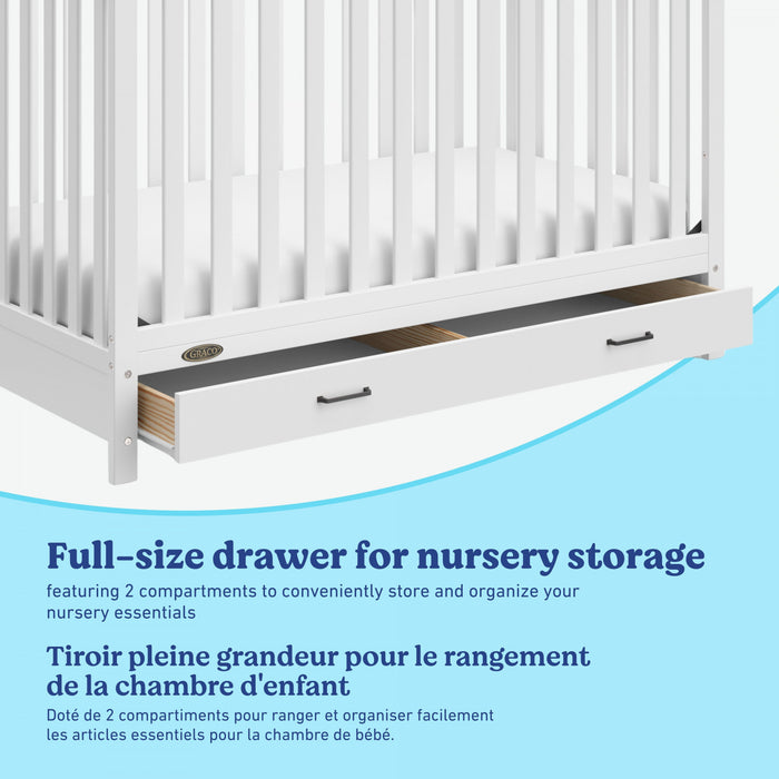 Graco Benton Lit de bebe convertible 5-en-1 avec tiroir - Blanc