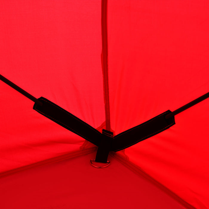 Outsunny Tente De Peche Portable Pour 2 Personnes Avec Fenetres