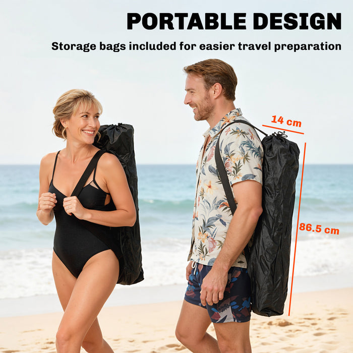 Outsunny Lot de 2 chaises de camping inclinables, chaises pliantes, orange