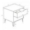 Avira Mid-Century Modern 20" Nightstand in Black (2-Drawer) | Table de nuit Avira style milieu du siecle moderne 20" en noir (2 tiroirs)