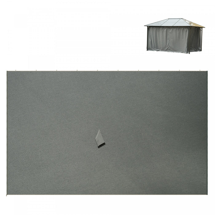 Outsunny Ensemble De Parois Laterales De Rechange Pour Tonnelle Universelle De 4 Panneaux Pour La Plupart Des Accessoires De Rideaux D'abri D'exterieur De Pavillon De Tonnelle Gris Fonce