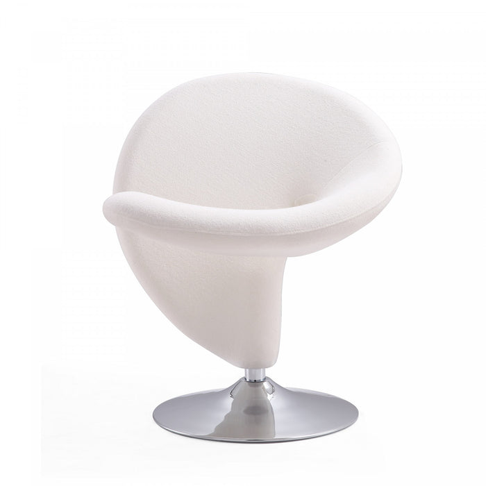 Fauteuil d’appoint moderne monobloc Curl en bleu, creme, violet, vert, gris, orange, rouge et jaune