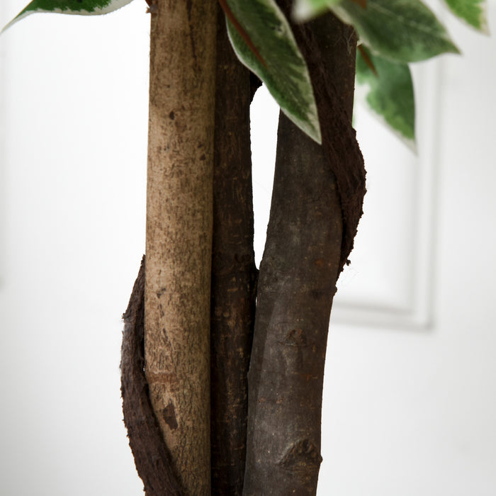 HOMCOM Ficus artificiel en pot de 1,5 m pour deco interieure et exterieure