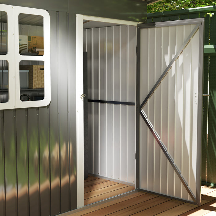 Outsunny Remise De Rangement Exterieure Avec Fenetre, Porte Verrouillable