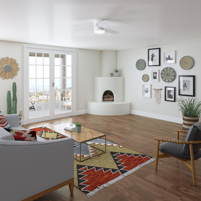 Ventilateur de plafond Minimus avec luminaire - Blanc