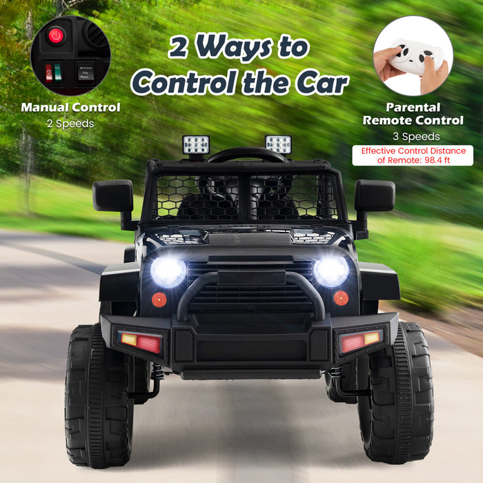 Costway Voiture Electrique 12 V Pour Enfants Costway, Alimente Par Batterie Avec Telecommande, Vehicule Jouet A 4 Roues Pour Garcons Et Filles