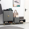 HOMCOM Narrow Shoe Cabinet for Entryway Shoe Storage Cabinet with Storage