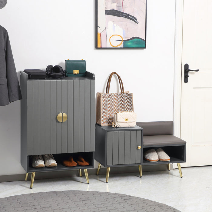 HOMCOM Armoire a Chaussures Etroite pour Entree avec Rangement