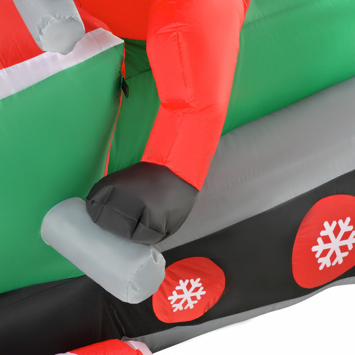 Homcom Decoration De Pere Noel Rouge