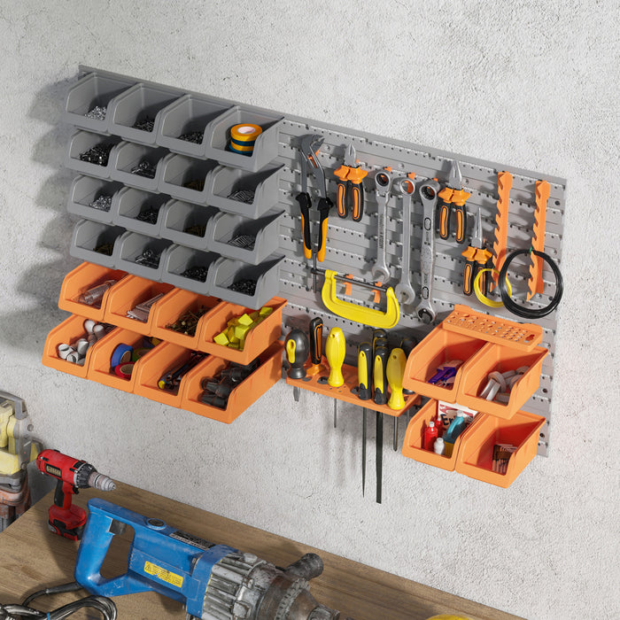 Durhand Kit De Support Pour Bacs De Rangement 44pc, Panneau Perfore