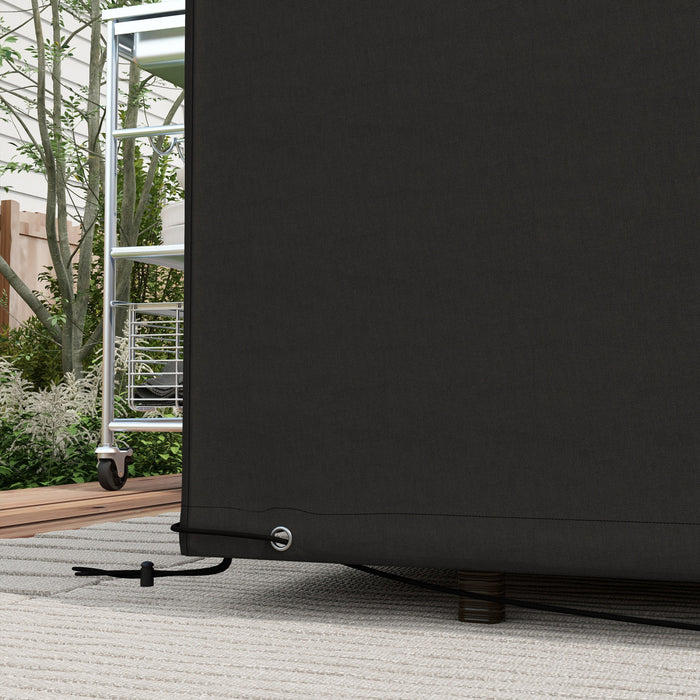 Outsunny Housse Pour Meubles De Patio Exterieur, Impermeable, Noir