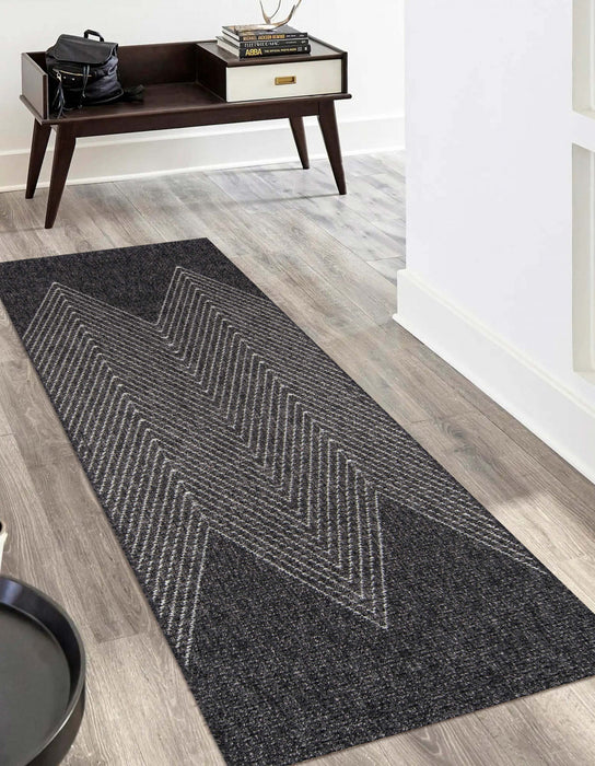 Tapis Contemporain Raven 2'0\" x 6'0\" en Gris