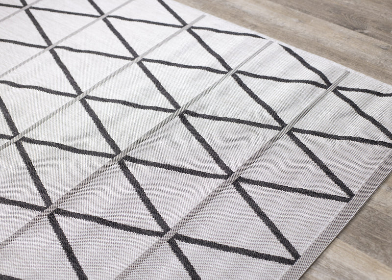 Carpette Jackson à motif de diamants pour l’intérieur et l'extérieur - 2 pi 8 po x 4 pi 3 po