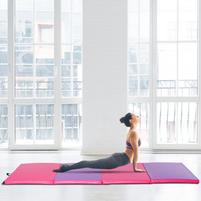Soozier B1-0065new Tapis D'exercice De Gymnastique Panneau Pliant Yoga Fitness Equipement D'aerobic A Domicile