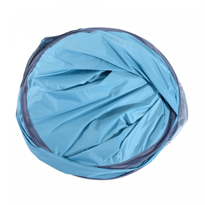 Abri De Plage Tente De Plage Pliable Pop-up Automatique Instantane Protection Uv Fenetre Arriere Grand Tapis De Sol Bleu Ciel
