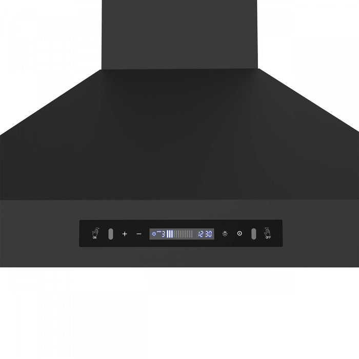 Hotte de cuisiniere murale Venezia de 36 po, noir-FRHWM5503-36BLK