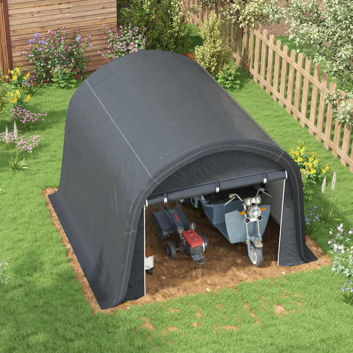 Outsunny 10'x10' Hangar De Stockage Exterieur, Hangar Portable