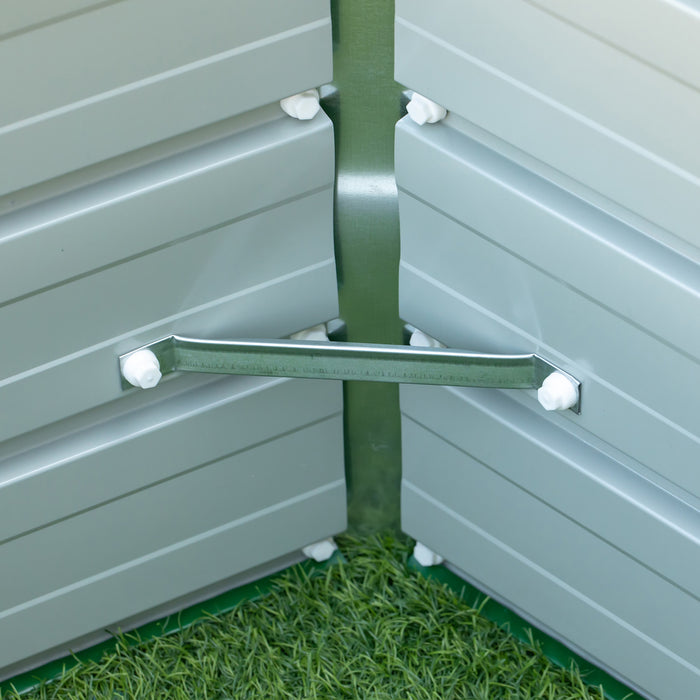 Outsunny Jardiniere En Acier Lit De Culture Lit Sureleve Pot De Fleurs Bac A Plante Pour Patio Terrasse Jardin Une Paire De Gants Fournie Tole D'acier Vert