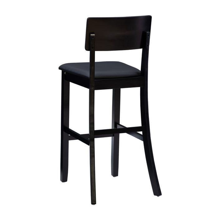 Tabouret bar contemporain Torino en similicuir - noir