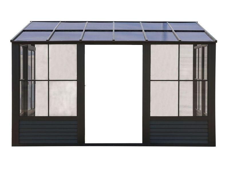 Florence - Solarium Mural 8x16 Toit En Polycarbonate Noir