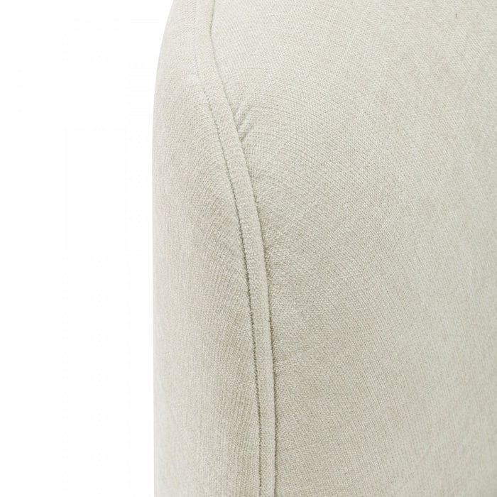 Canape d’angle moderne Daria 132\" en chenille ivoire