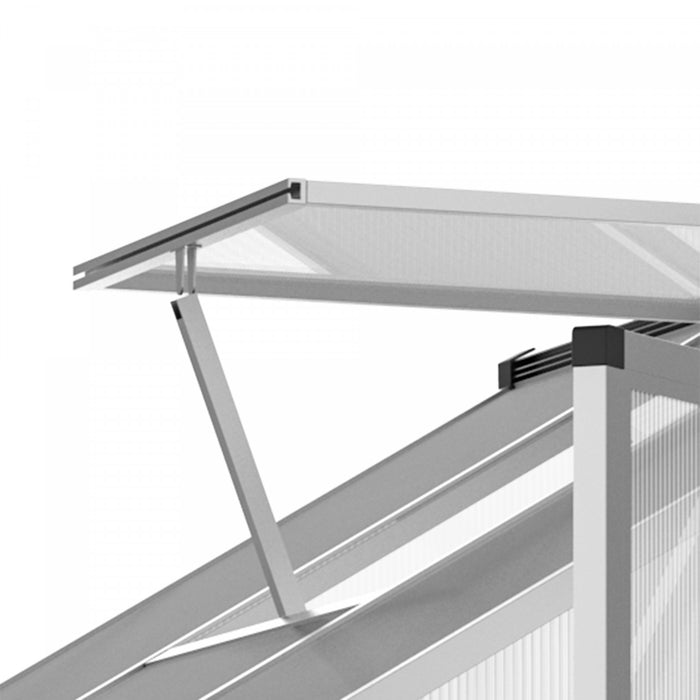 Outsunny Serre De Jardin Aluminium Polycarbonate 5,5 MĠ Dim. 3,03l X 1,83l X 1,95h M Fondation Lucarne Porte Loquet