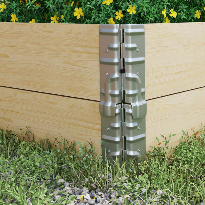 Outsunny Lit De Jardin Sureleve En Bois Pliable Avec Fond Ouvert