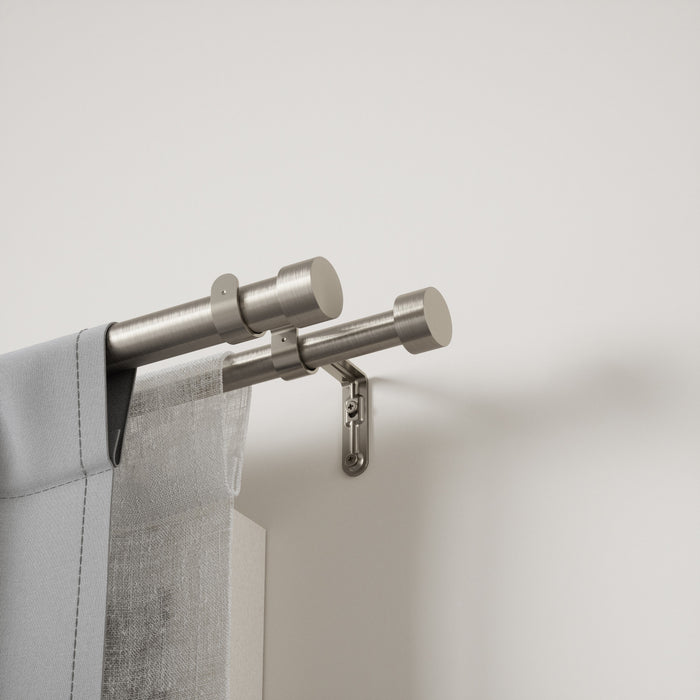  Tringle à rideaux extensible double Cappa de Umbra acier nickel de 1 po - 120 po à 180 po