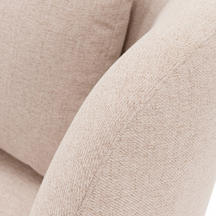 Fauteuil lounge moderne Siri en tissu, couleur ble - Lot de 2