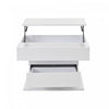 Noah Lift-Top Rotating Coffee Table with Drawer and Storage,White | Noah table basse relevable et pivotante – table avec tiroir et espace de rangement, blanc