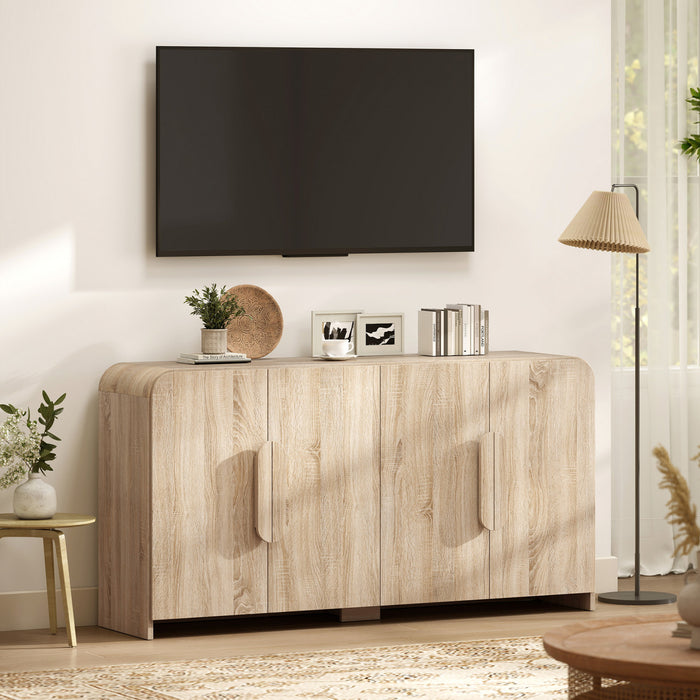 HOMCOM Buffet Moderne de 62\" avec Portes a Fermeture Douce