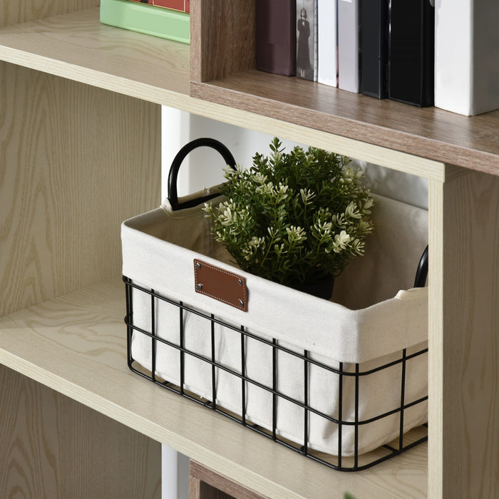 HOMCOM Etagere Tournante 360° Multifonction Robust Blanc Chene