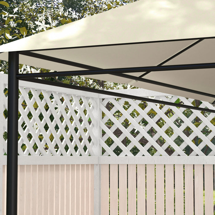 Outsunny Toile de remplacement pour gazebo, toit de gazebo, Blanc Creme