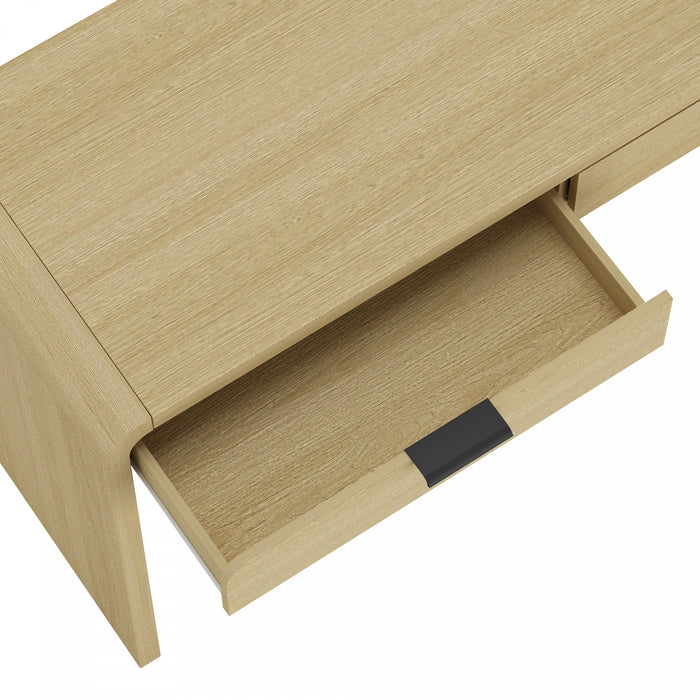 Bureau moderne Grace 54\" en chene naturel (2 tiroirs)