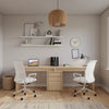 Reversible Desk Panel For Home Office, Natural Blonde Oak | Surface de travail reversible Chrono, chene blond naturel