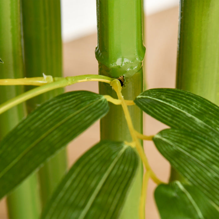 HOMCOM Bambou artificiel de 1,2 m, fausse plante en pot interieur