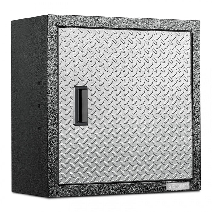 Armoire murale GearBox de série Premier de 24 po de Gladiator - bande de roulement argentée
