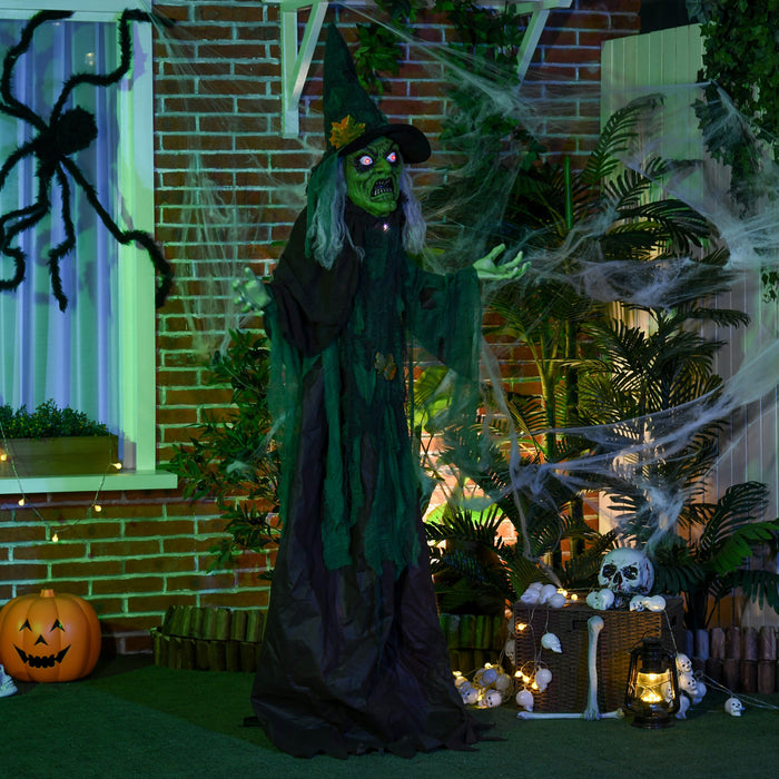 Homcom Sorciere De Decoration D'halloween 72\", Active Par Le Son